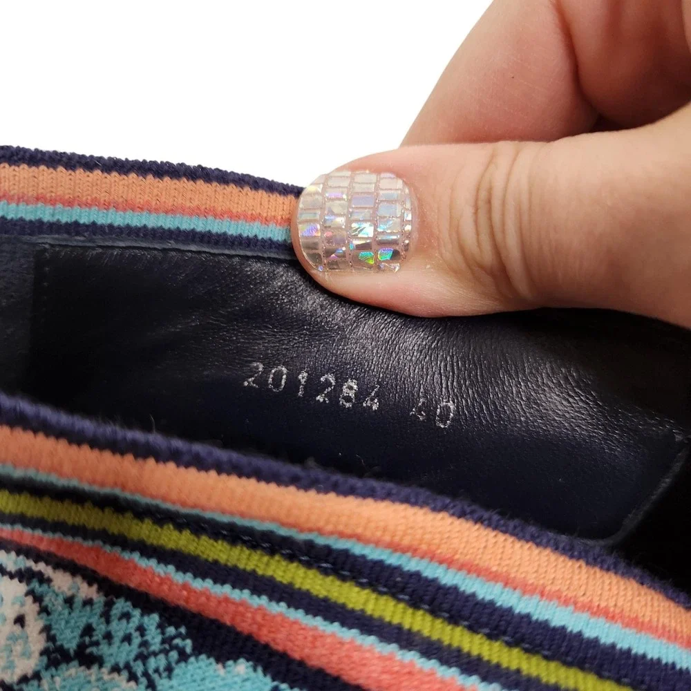 Sundance Ivko Woman Shoes Womens 9.5 40‎ Blue Floral Knit Espadrille Slip On